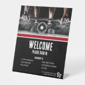 Gym Welkom Reclamebord Met Voetstuk (Voorkant)