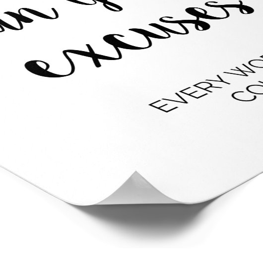 Gym, werkuitval, fitness Motivatie wanddecor Poster (Hoek)