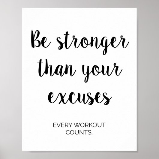 Gym, werkuitval, fitness Motivatie wanddecor Poster (Voorkant)