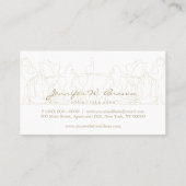 Gym Woman Yoga Figures Poses Gold Visitekaartje (Achterkant)