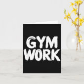 Gym Work Bodybuilding Fitness Workout  Kaart (Gele Bloem)