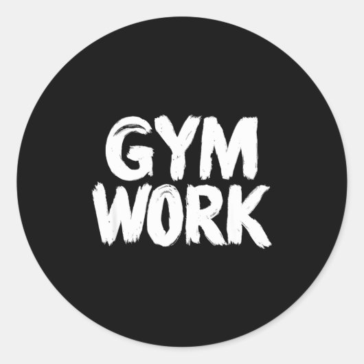 Gym Work Bodybuilding Fitness Workout  Ronde Sticker (Voorkant)