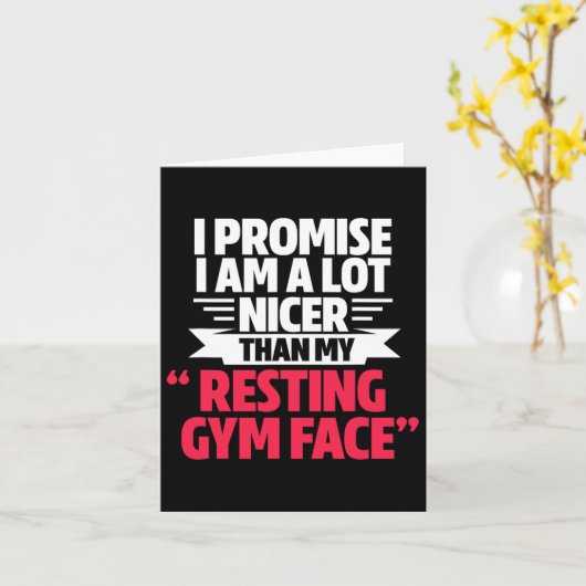 Gym Workout Bodybuilding Grappig Mijn Rust Gym Gez Kaart (Gele Bloem)