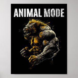 Gym Workout Bodybuilding Monster Poster