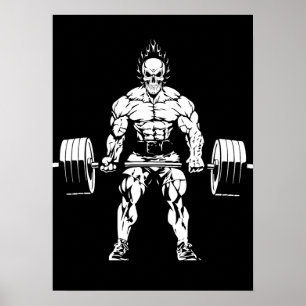 Gym Workout Bodybuilding - Opheffen Motivatie Poster