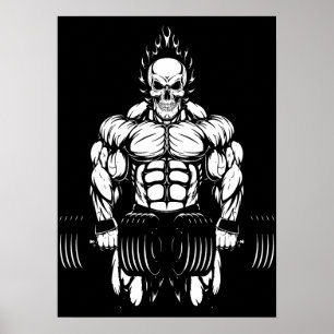 Gym Workout Bodybuilding - Opheffen Motivatie Poster