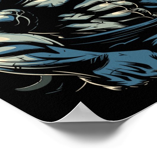 Gym Workout Bodybuilding Shark Poster (Hoek)