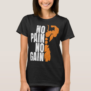 Gym Workout Bodybuilding T - shirts Geen pijn Geen