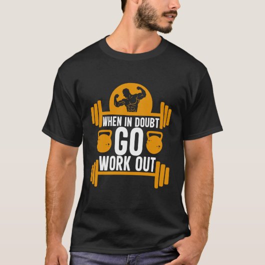 Gym workout exercise body builder t-shirt (Voorkant)