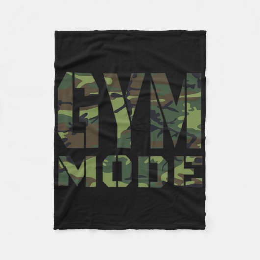 Gym Workout Fitness Bodybuilding Camouflage Weighl Fleece Deken (Voorkant)