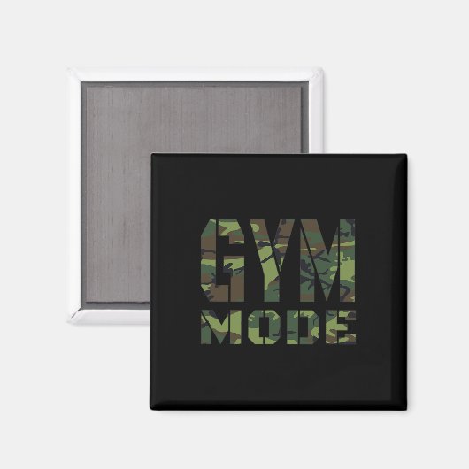 Gym Workout Fitness Bodybuilding Camouflage Weighl Magneet (Voorkant / Achterkant)