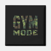 Gym Workout Fitness Bodybuilding Camouflage Weighl Magneet (Voorkant)