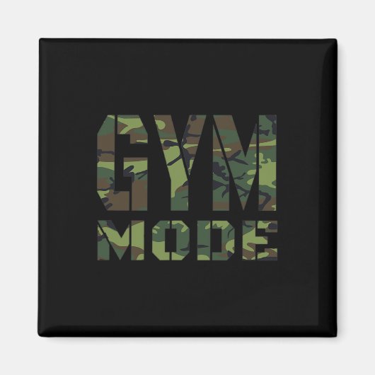 Gym Workout Fitness Bodybuilding Camouflage Weighl Magneet (Voorkant)
