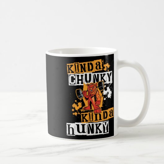 Gym Workout Fitness Funny Devil Uni Chunky-hunky W Koffiemok (Rechts)