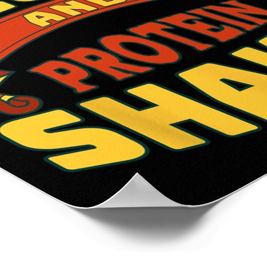 Gym Workout Lifting Zware Gewichten Eiwitshakes B Poster (Hoek)