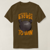 Gym Workout Motivatie Citaat Kettlebell Gewicht W T-shirt (Design voorkant)