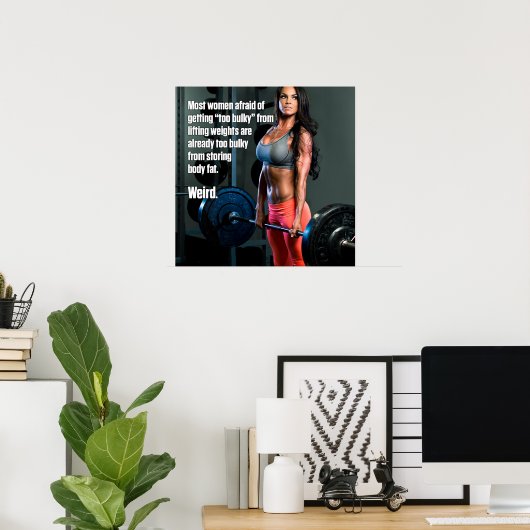 Gym Workout Motivatie Poster (Thuiskantoor)