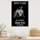 Gym Workout | Motiverende Boxer Citaten Poster (Keuken)