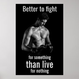 Gym Workout | Motiverende Boxer Citaten Poster