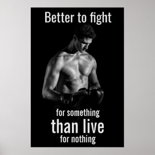 Gym Workout Motiverende Boxer Citaten Poster
