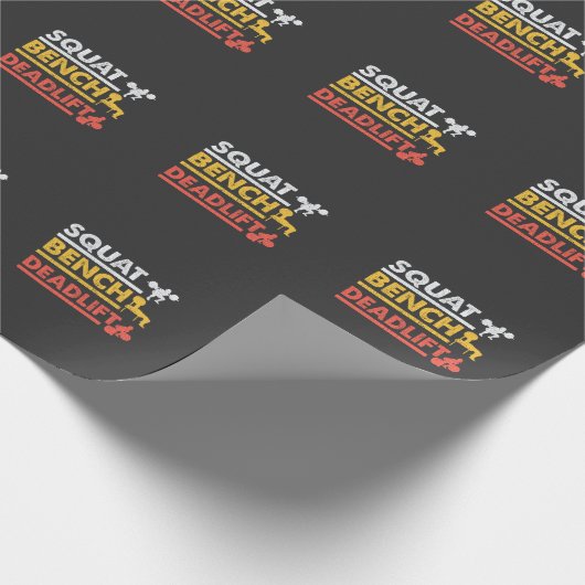 Gym Workout Powerlift Squat Bench Deadlift Cadeaupapier (Hoek)