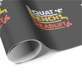 Gym Workout Powerlift Squat Bench Deadlift Cadeaupapier (Rol Hoek)