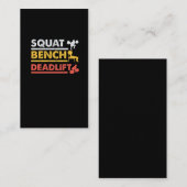 Gym Workout Powerlift Squat Bench Deadlift Visitekaartje (Voorkant / Achterkant)
