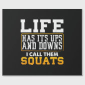 Gym Workout Weight Squat Mannen Vrouwen Cadeaupapier (Vlak)