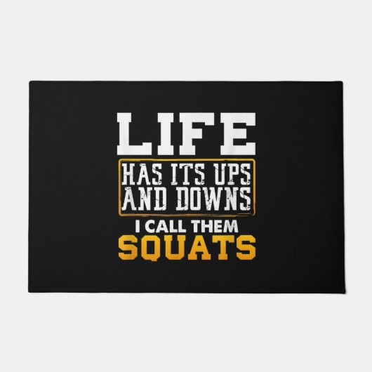 Gym Workout Weight Squat Mannen Vrouwen Deurmat (Voorkant)