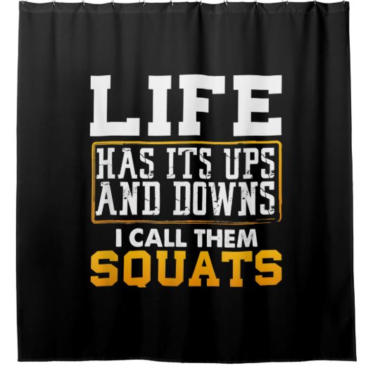 Gym Workout Weight Squat Mannen Vrouwen Douchegordijn (Voorkant)