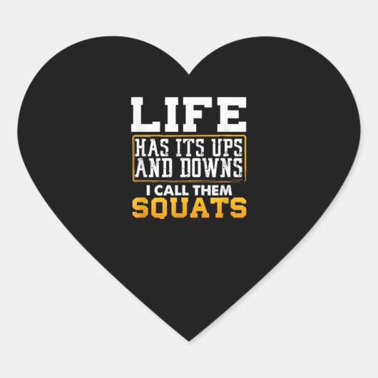 Gym Workout Weight Squat Mannen Vrouwen Hart Sticker (Voorkant)