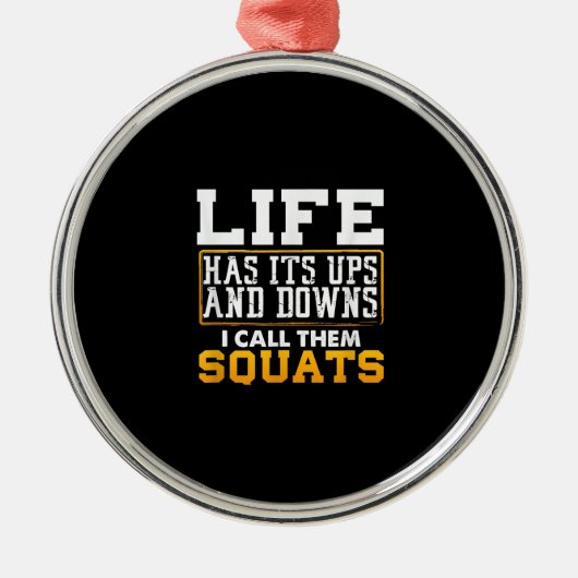 Gym Workout Weight Squat Mannen Vrouwen Metalen Ornament (Voorkant)