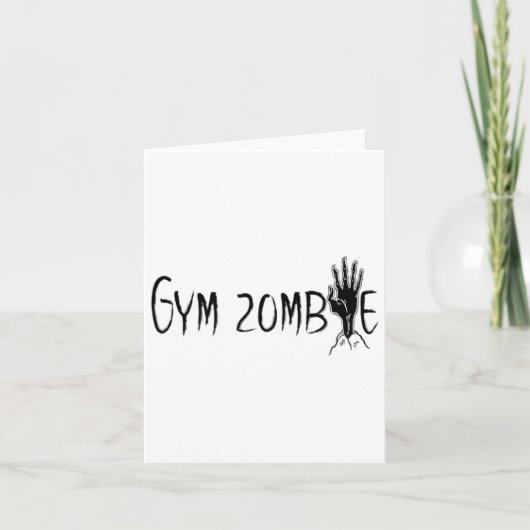 Gym Zombie Funny Halloween Workout Quote Kaart (Voorkant)