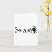 Gym Zombie Funny Halloween Workout Quote Kaart (Gele Bloem)
