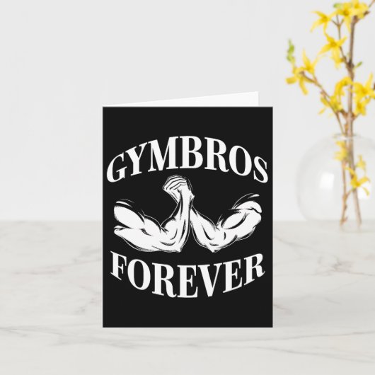 Gymbros Forever Gym Workout Fitness Kaart (Gele Bloem)