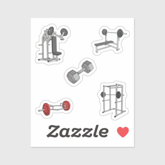 Gymgewichten collectie sticker (Vel)