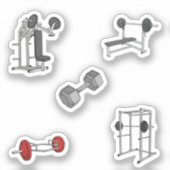 Gymgewichten collectie sticker (Voorkant)