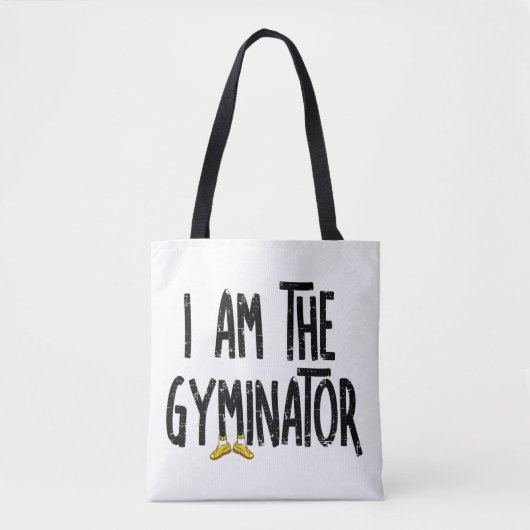 Gyminator Rough Text Tote Bag (Voorkant)