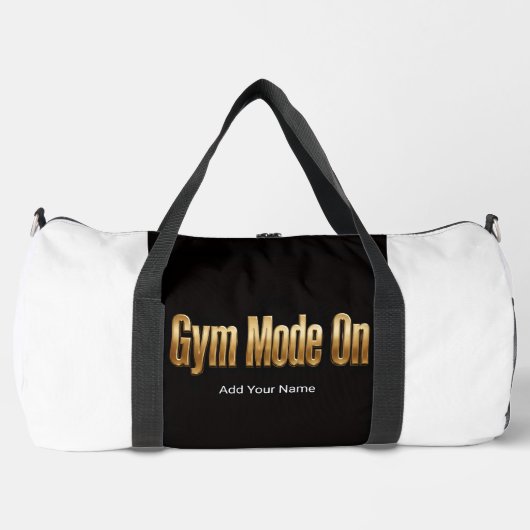 Gymmodus op aangepaste gymtas plunjezak (Voorkant)