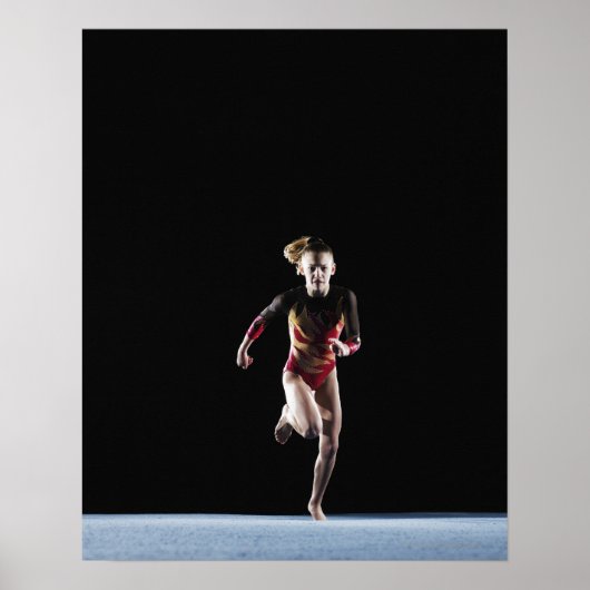 Gymnast (12-13) met mat poster (Voorkant)