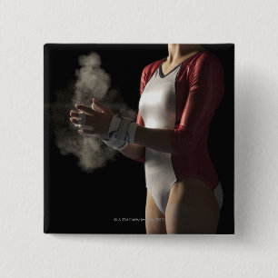 Gymnast 3 vierkante button 5,1 cm