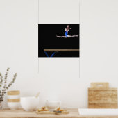 Gymnast (9-10) met balansstraal 2 poster (Keuken)