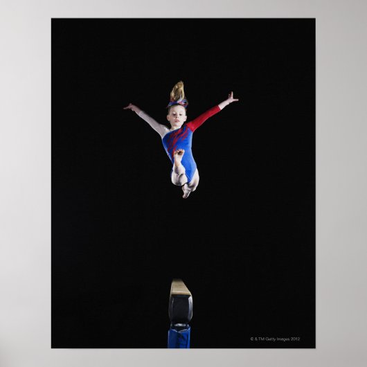 Gymnast (9-10) met balansstraal poster (Voorkant)