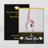 Gymnast afgestudeerd Modern Foto afstudeerklas van Bedankkaart (Voorkant / Achterkant)
