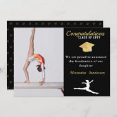 Gymnast Athlete Foto afstuderen klasse 2022 Aankondiging (Voorkant / Achterkant)