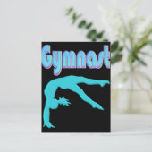 Gymnast Back Handspring Stap uit Blauwgroen Briefkaart (Staand voorkant)