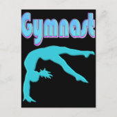 Gymnast Back Handspring Stap uit Blauwgroen Briefkaart (Voorkant)