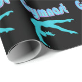 Gymnast Back Handspring Stap uit Blauwgroen Cadeaupapier (Rol Hoek)