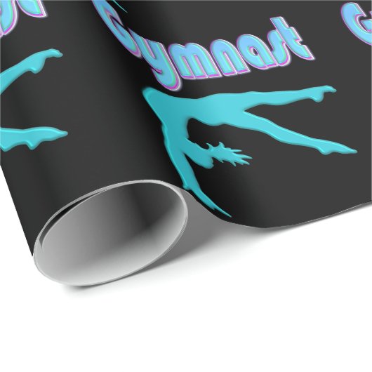 Gymnast Back Handspring Stap uit Blauwgroen Cadeaupapier (Rol Hoek)