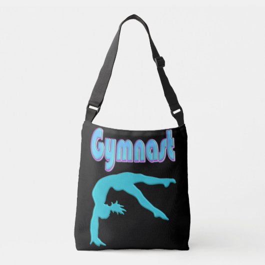 Gymnast Back Handspring Stap uit Blauwgroen Crossbody Tas (Voorkant)